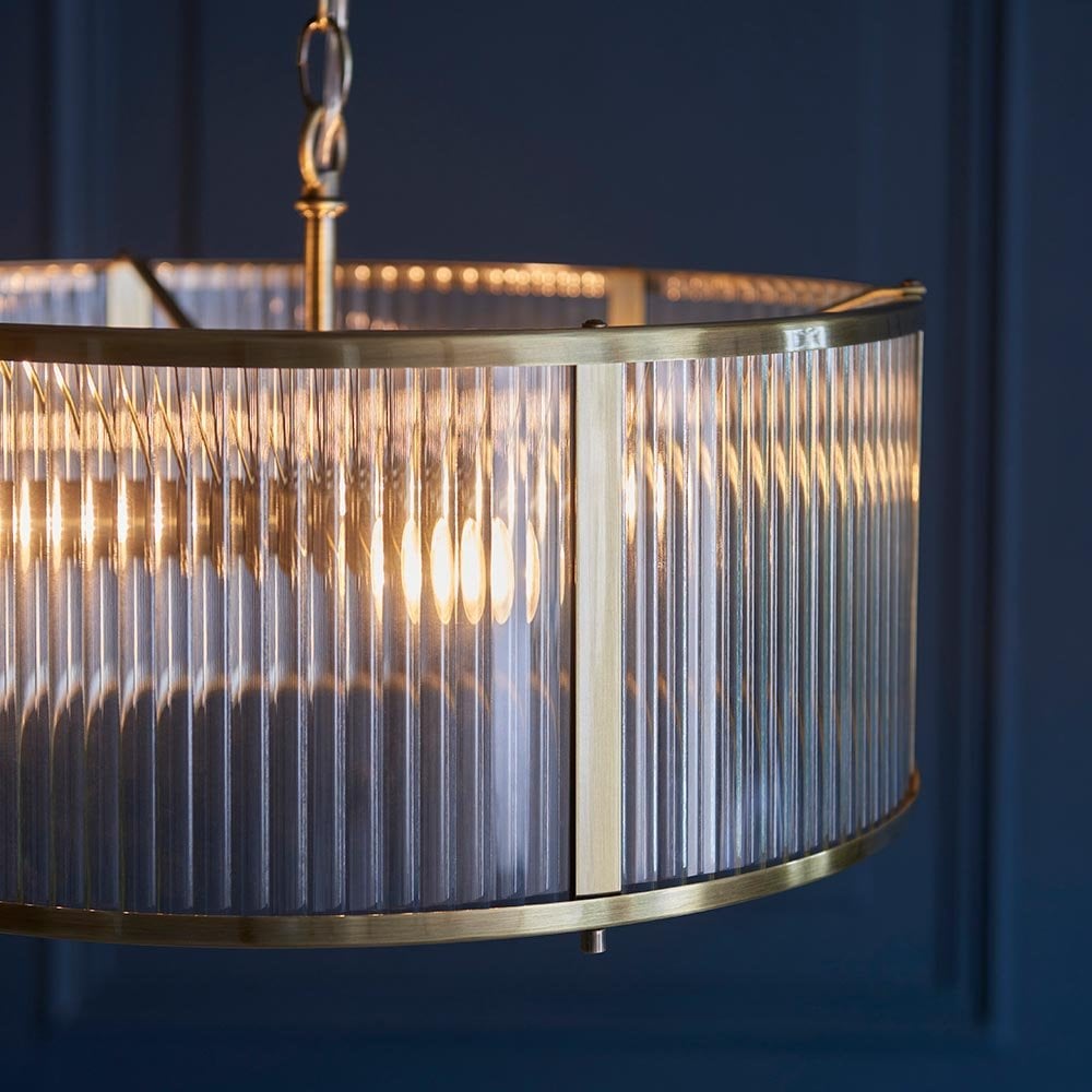 Ridgeton 3 Light Antique Brass Pendant
