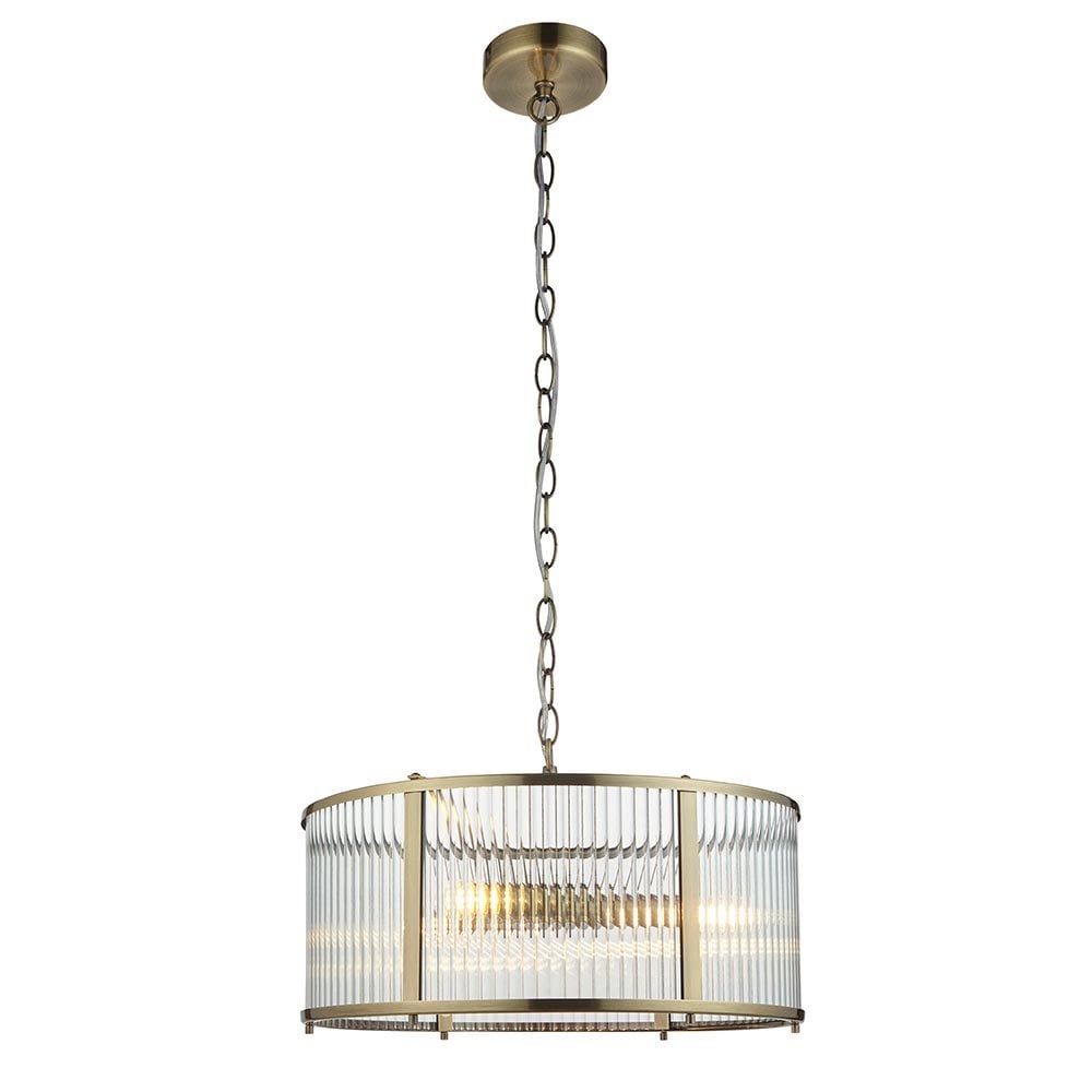 Ridgeton 3 Light Antique Brass Pendant