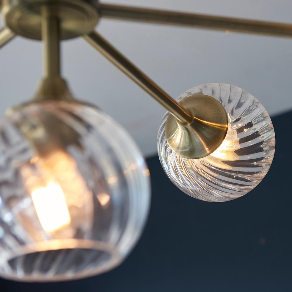 Allegra 8 Light Pendant in Antique Brass