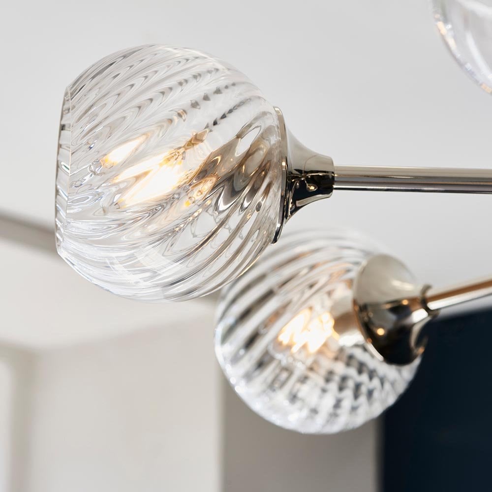 Allegra 8 Light Pendant in Bright Nickel