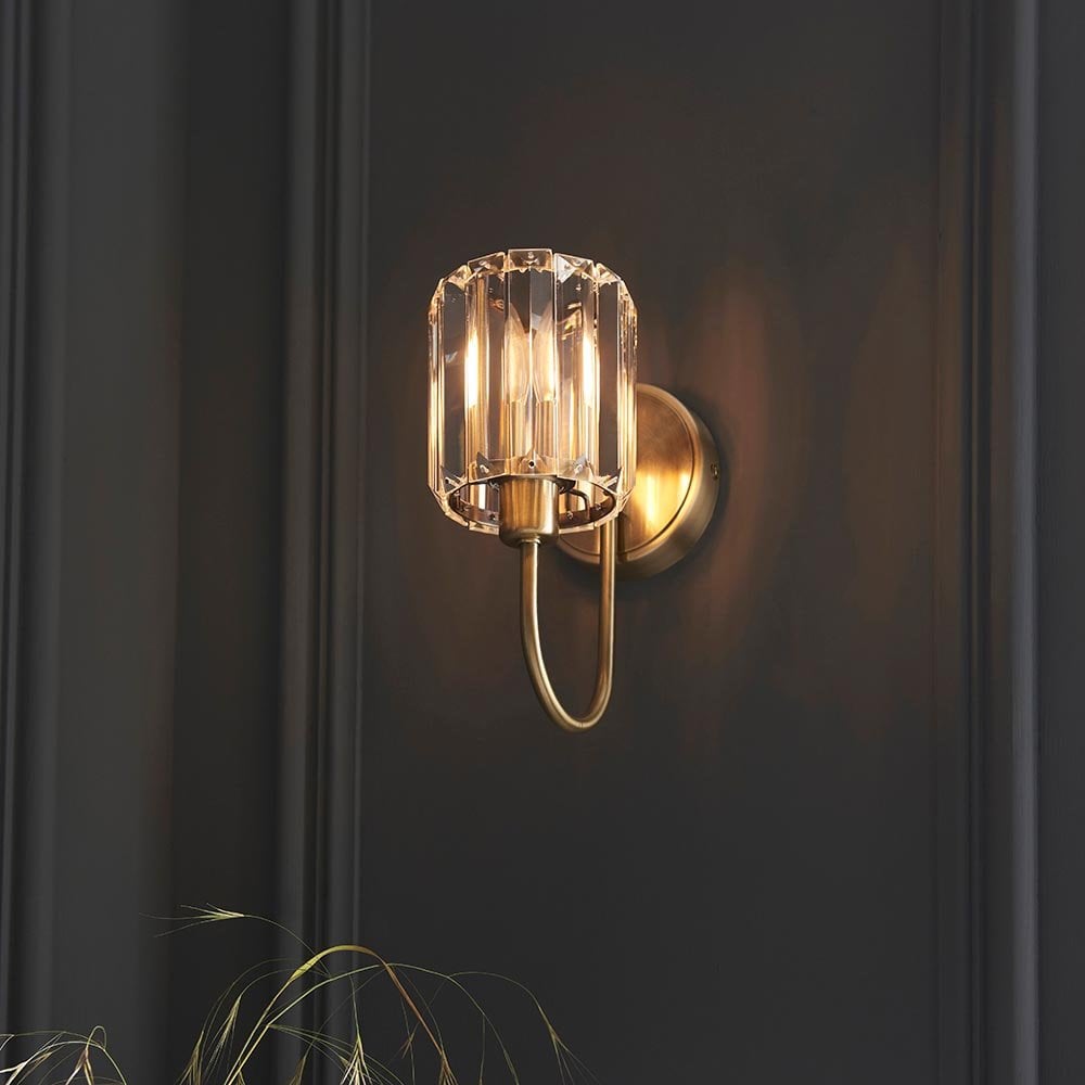 Berenice Wall Light in Antique Brass