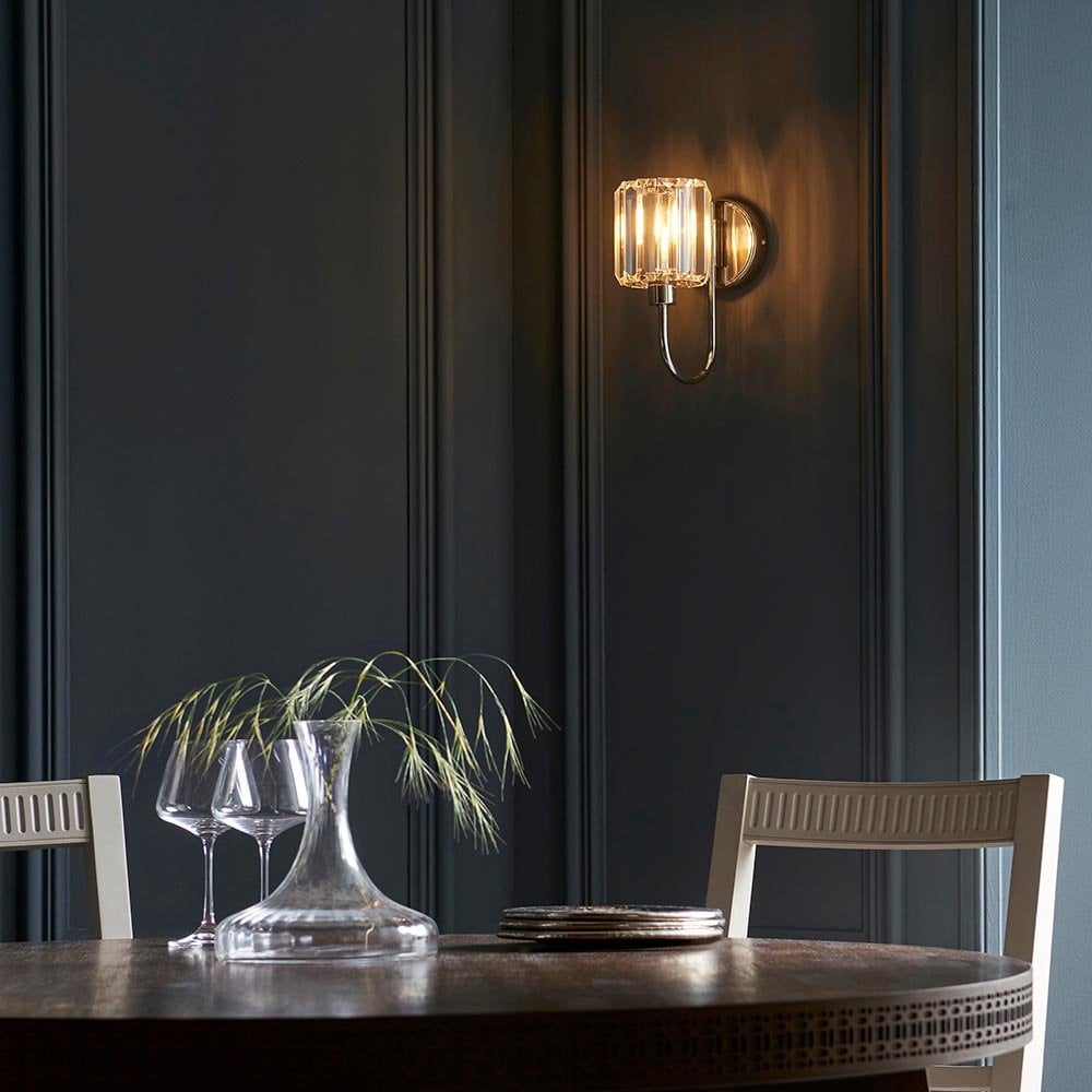 Berenice Wall Light in Bright Nickel