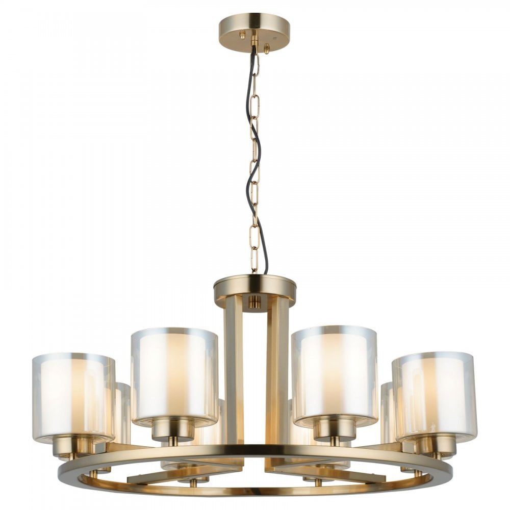 Yara Round Antique Brass 8 Light Pendant