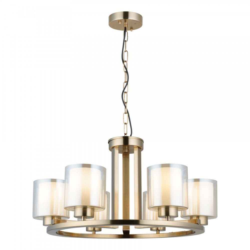 Yara Round Antique Brass 6 Light Pendant
