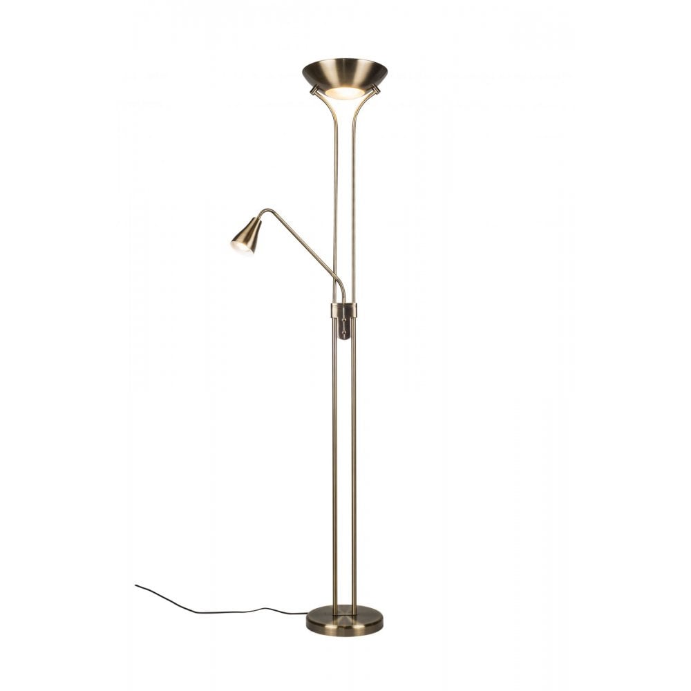 Alba Antique Brass Mother & Child Floor Lamp