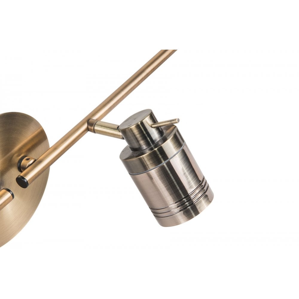 Luxo 4 light Spotlight Bar in Antique Brass