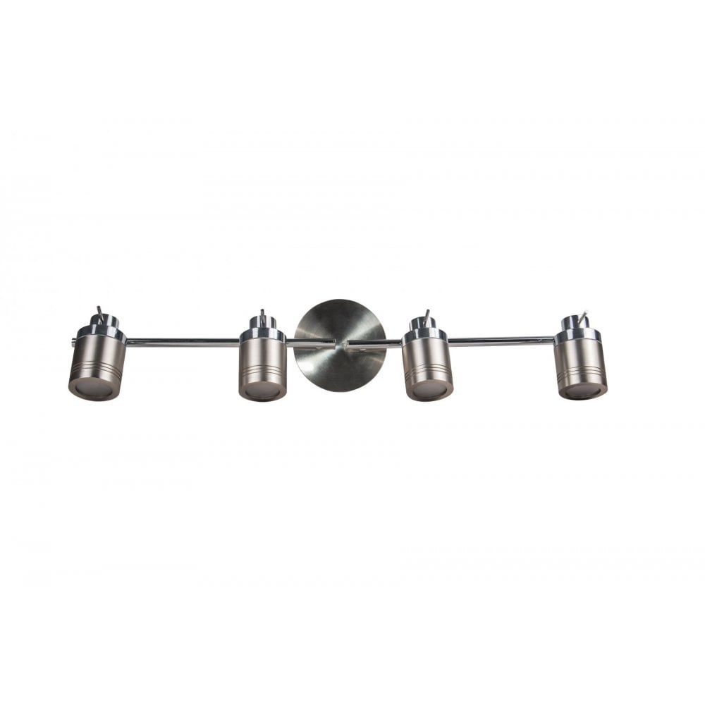 Luxo 4 light Spotlight Bar in Satin Chrome