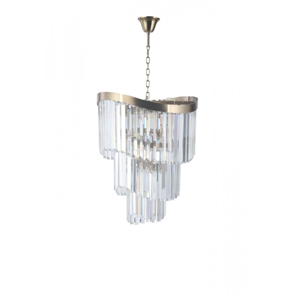 Waverly 6 Light Satin Brass Chandelier