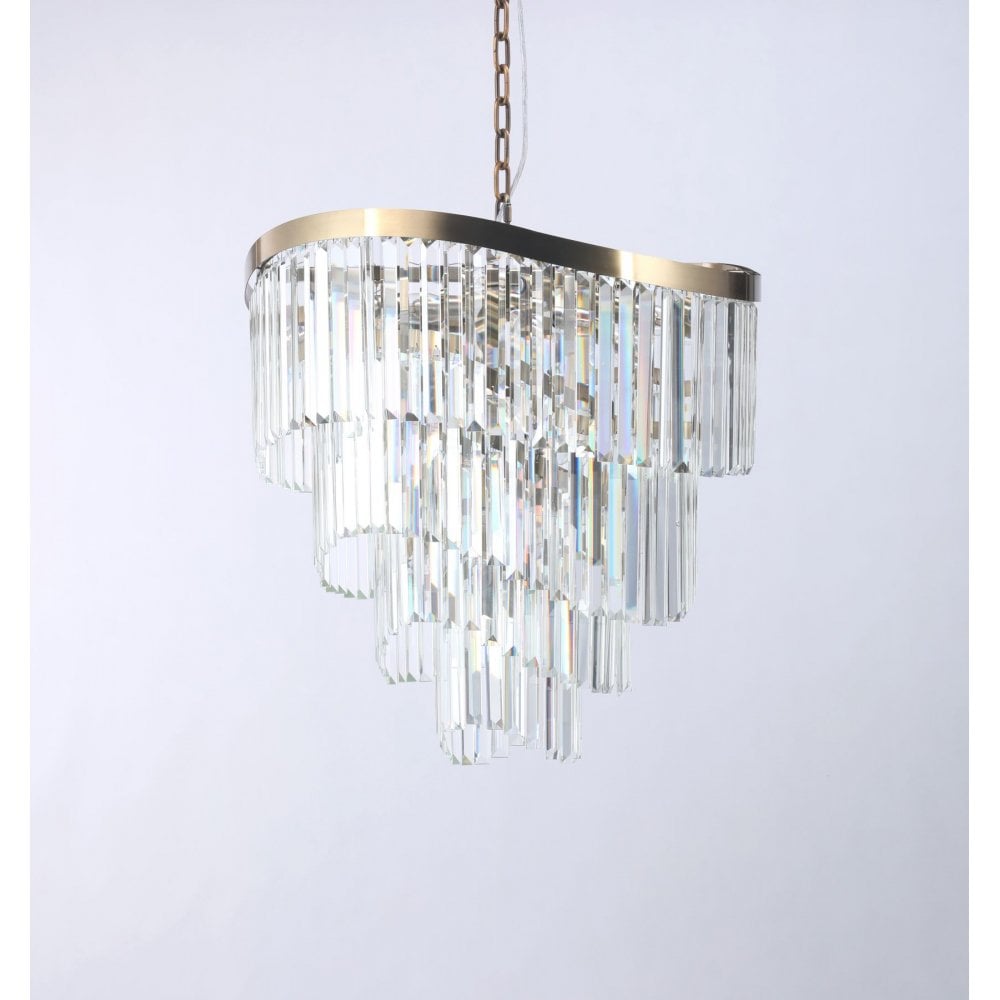Waverly 12 Light Satin Brass Chandelier