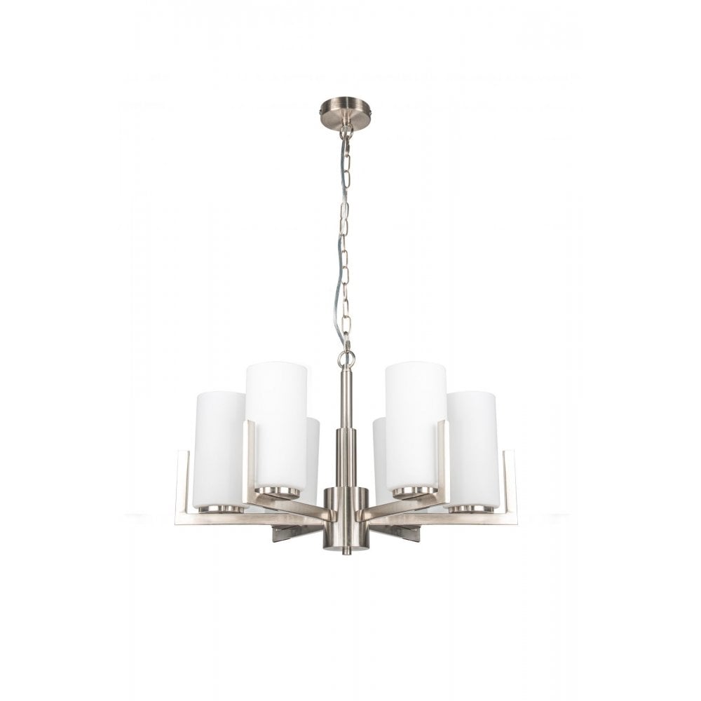 Empire 6 Light Satin Chrome Pendant
