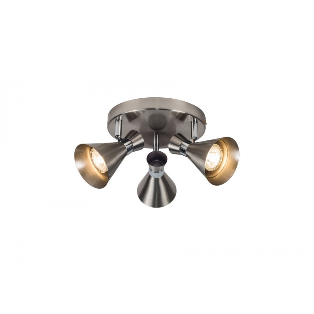 Pixar 3 Light Spotlight In Satin Chrome