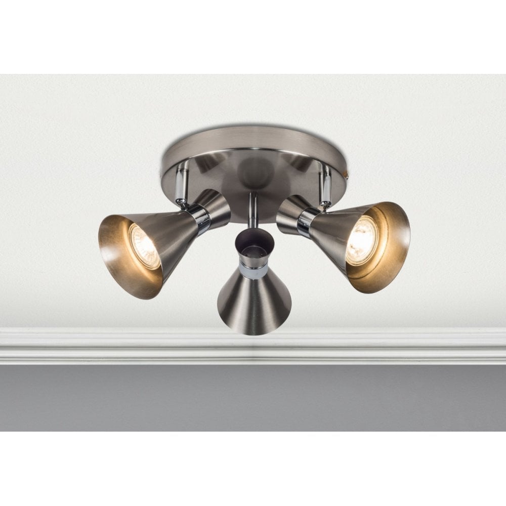 Pixar 3 Light Spotlight In Satin Chrome