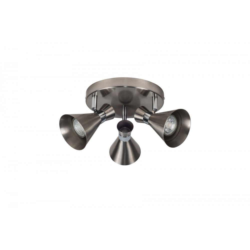 Pixar 3 Light Spotlight In Satin Chrome