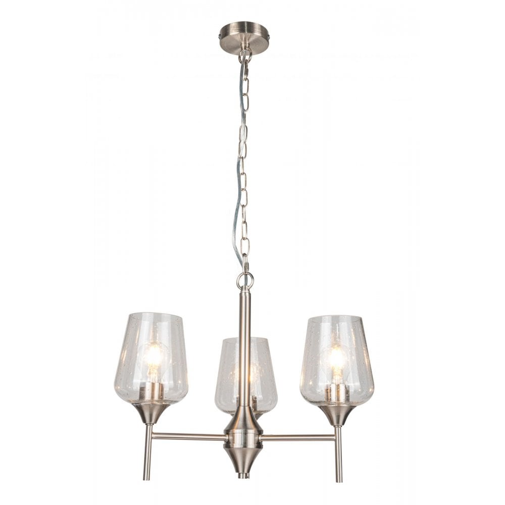Vino 3 Light Satin Chrome Pendant