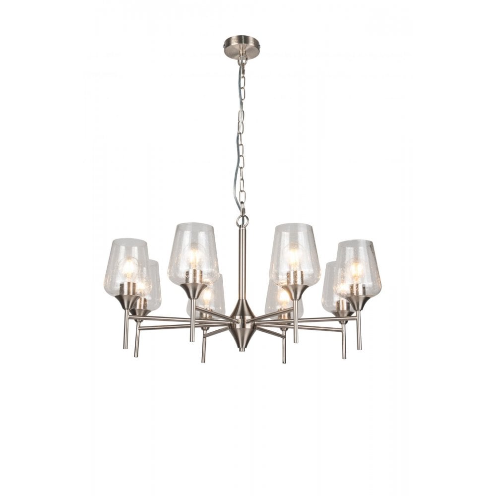 Vino 8 Light Satin Chrome Pendant