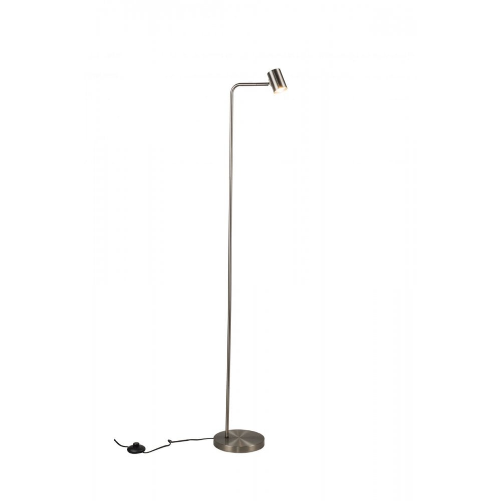 Diego Floor Lamp in Satin Chrome