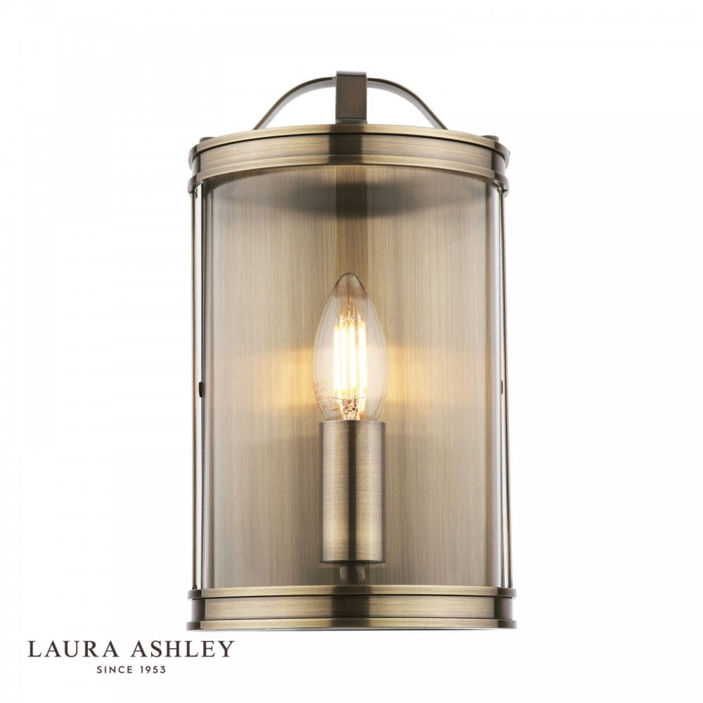 Harrington Wall Light in Antique Brass