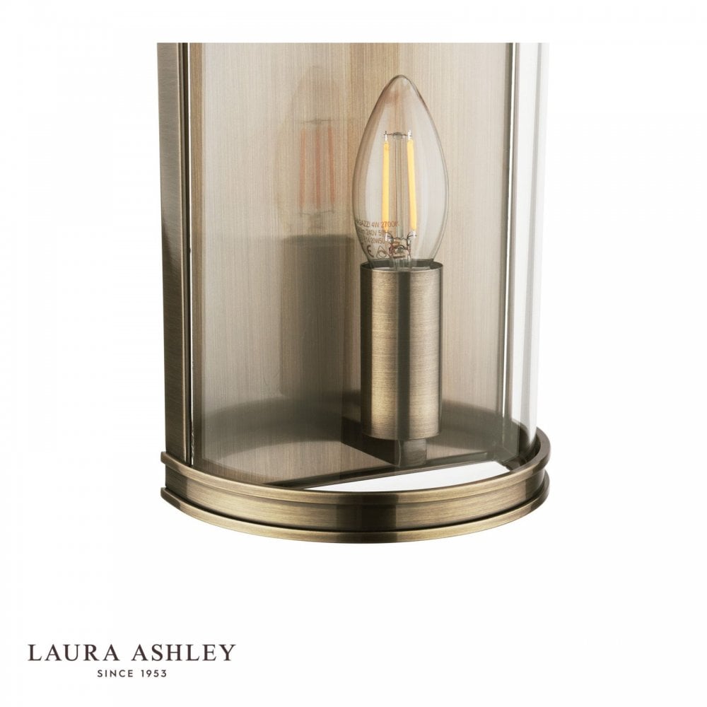 Harrington Wall Light in Antique Brass