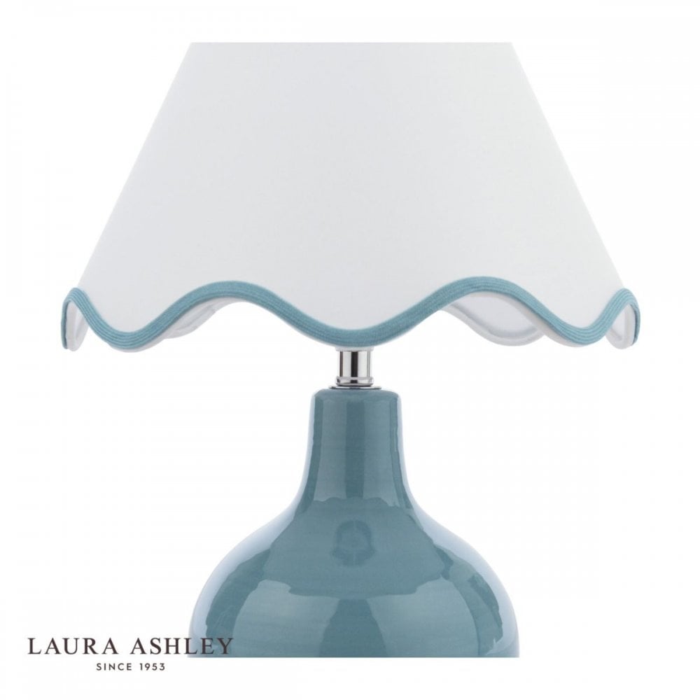 Bramhope Blue Table Lamp C/W Shade