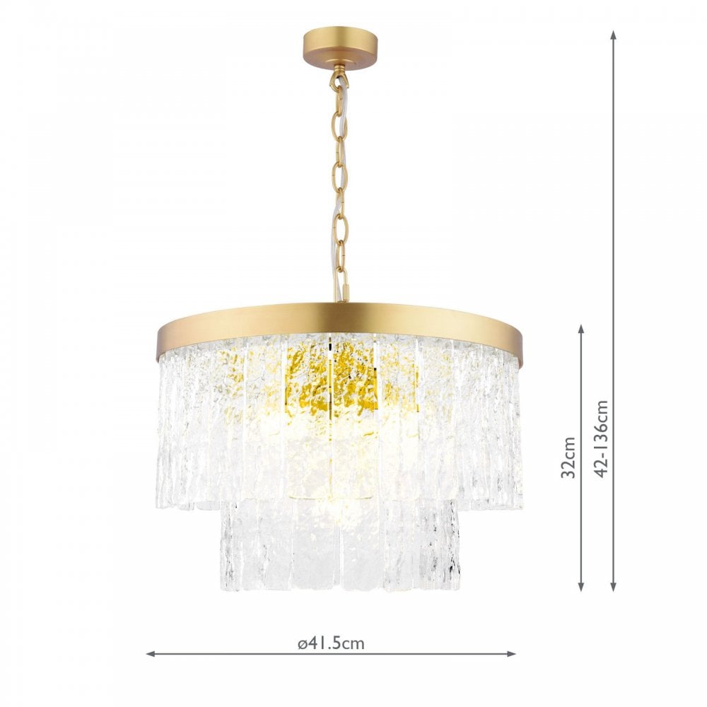 Durnsford 4 Light Matt Antique Brass Pendant