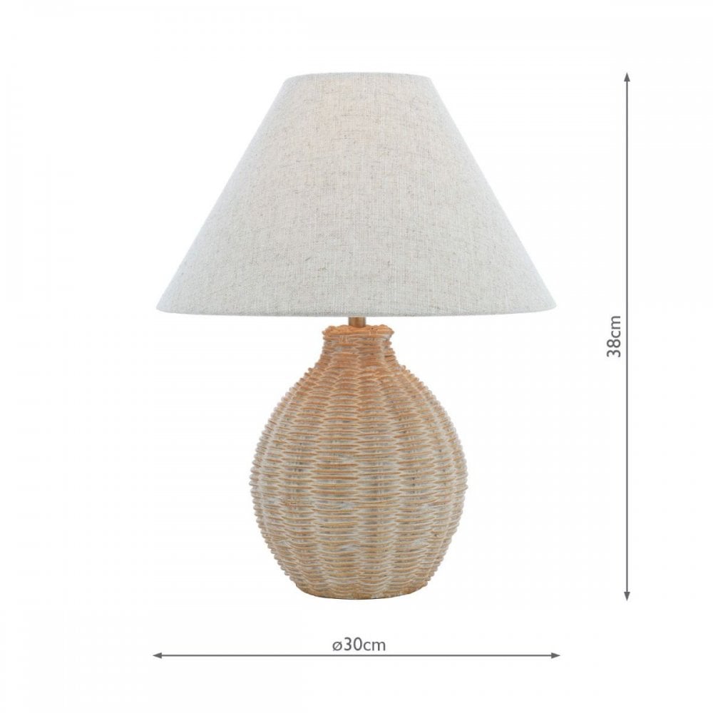 Fernhill Matt Cream Table Lamp C/W Shade