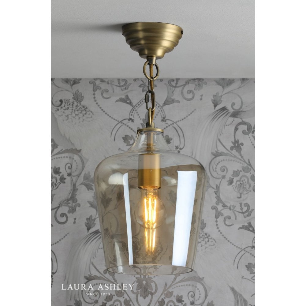 Ockley Antique Brass & Champagne Pendant