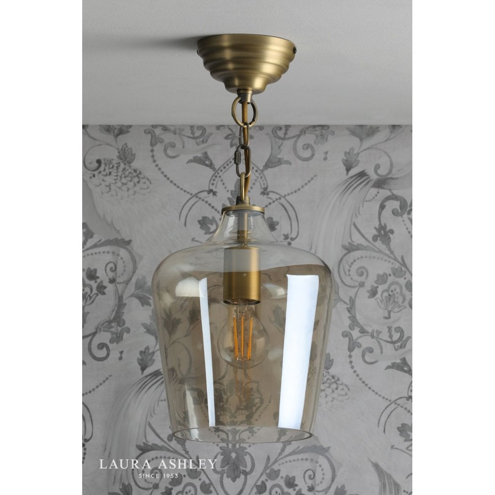 Ockley Antique Brass & Champagne Pendant