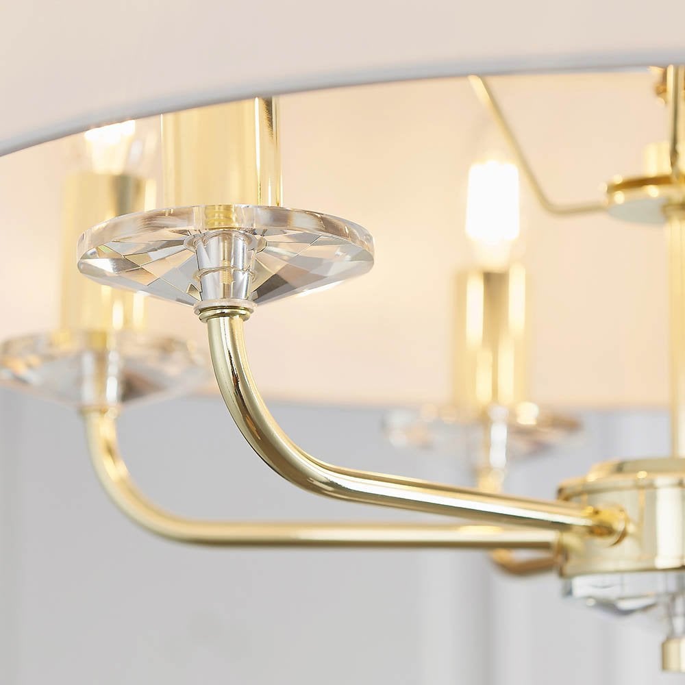 Nixon 6 Light Ceiling Pendant in Brass