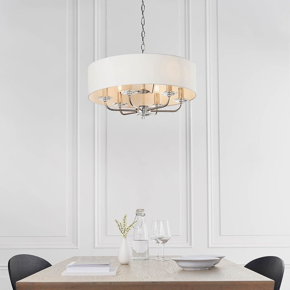 Nixon 6 Light Ceiling Pendant in Nickel