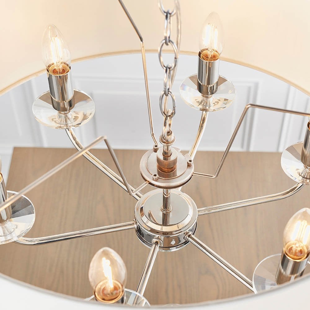 Nixon 6 Light Ceiling Pendant in Nickel