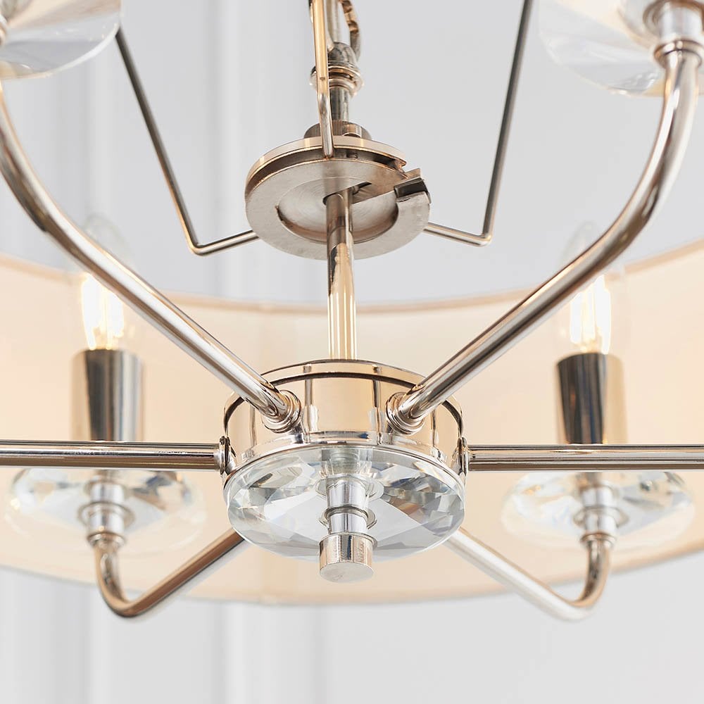 Nixon 6 Light Ceiling Pendant in Nickel