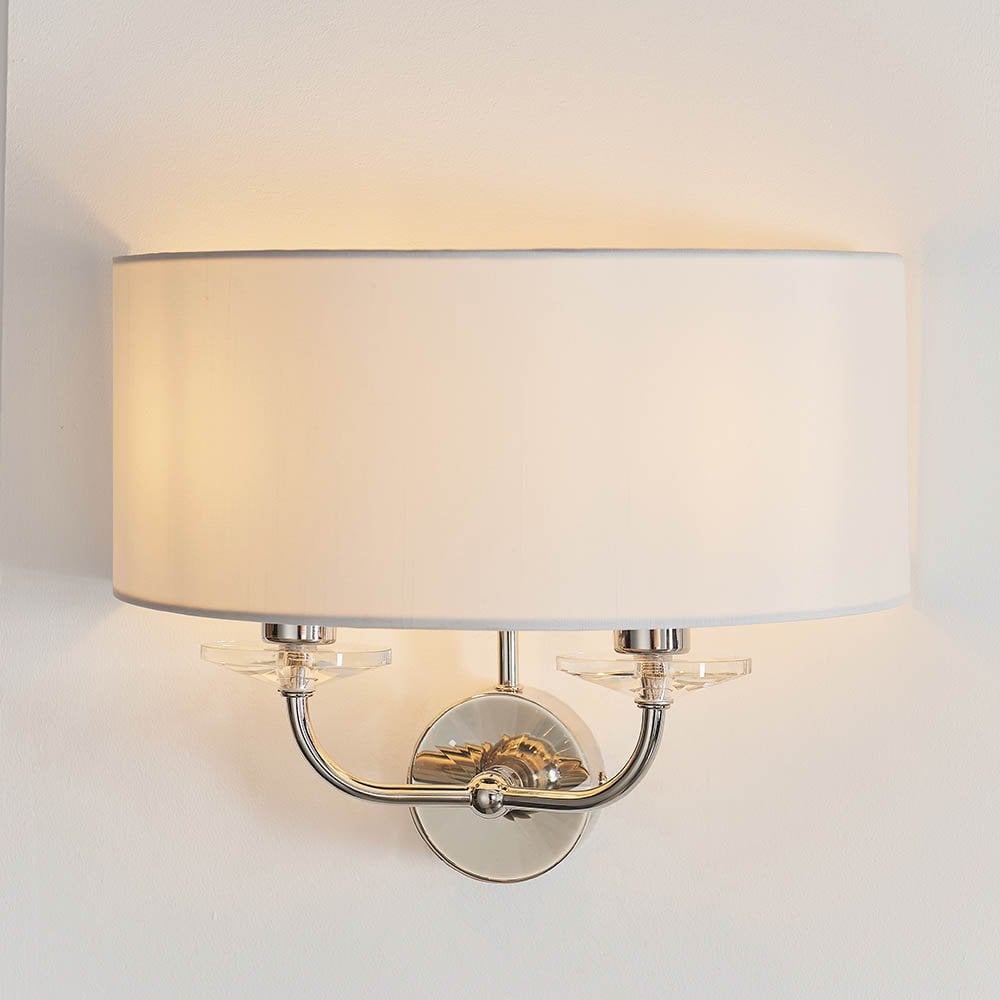 Nixon 2 Light Wall Fitting in Nickel Finish