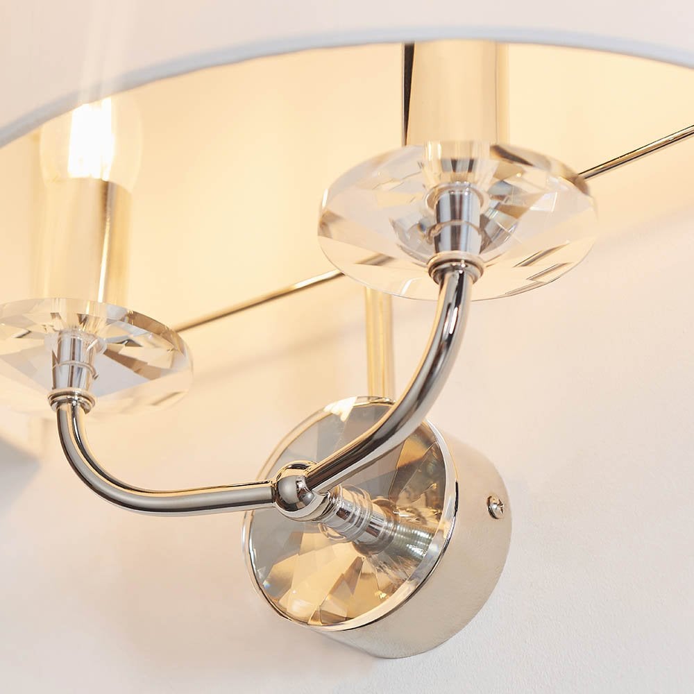 Nixon 2 Light Wall Fitting in Nickel Finish