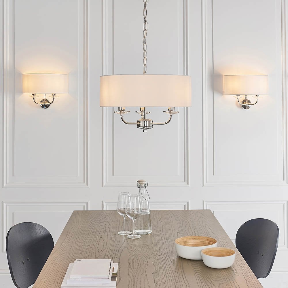 Nixon 2 Light Wall Fitting in Nickel Finish