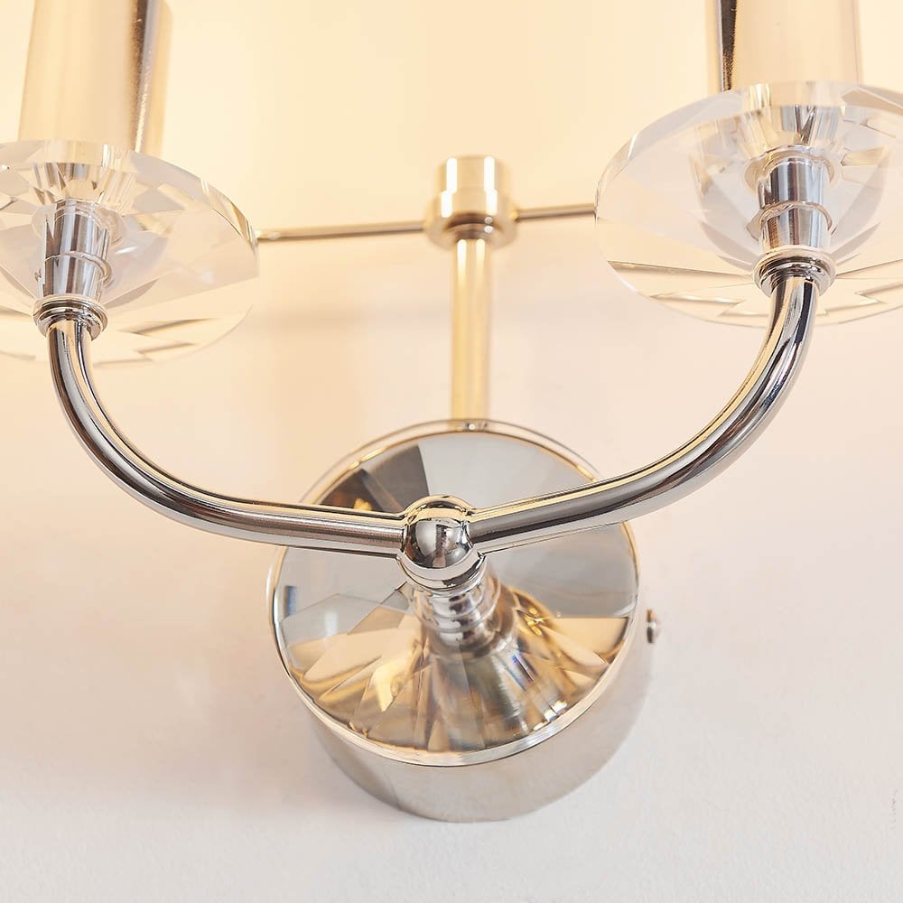 Nixon 2 Light Wall Fitting in Nickel Finish