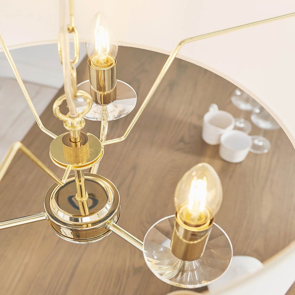 Nixon 3 Light Ceiling Pendant in Brass Finish