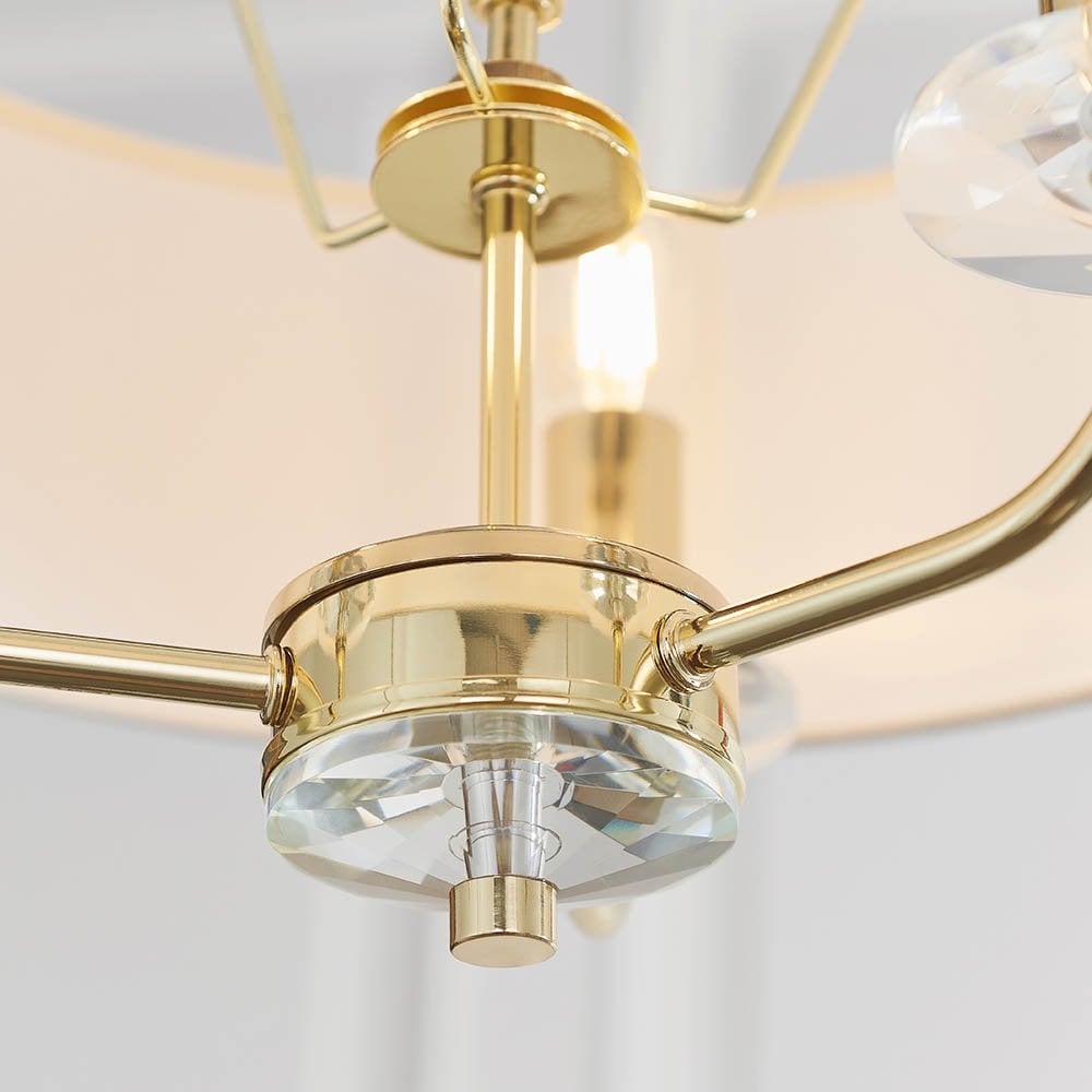 Nixon 3 Light Ceiling Pendant in Brass Finish