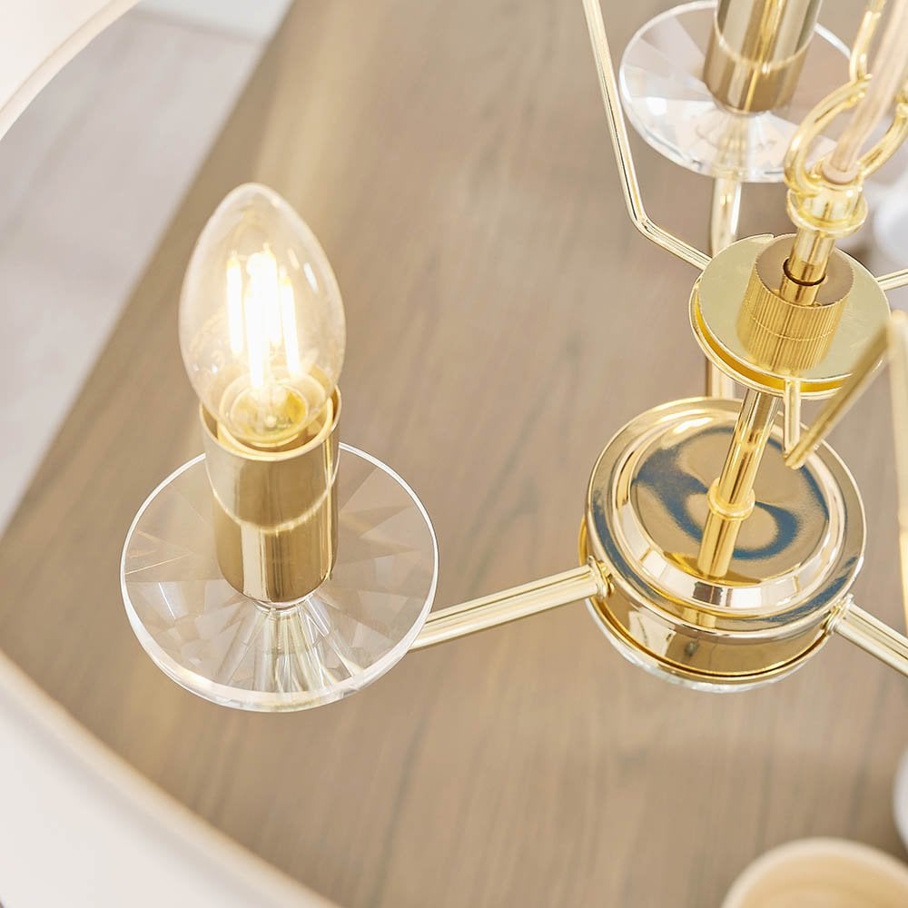 Nixon 3 Light Ceiling Pendant in Brass Finish