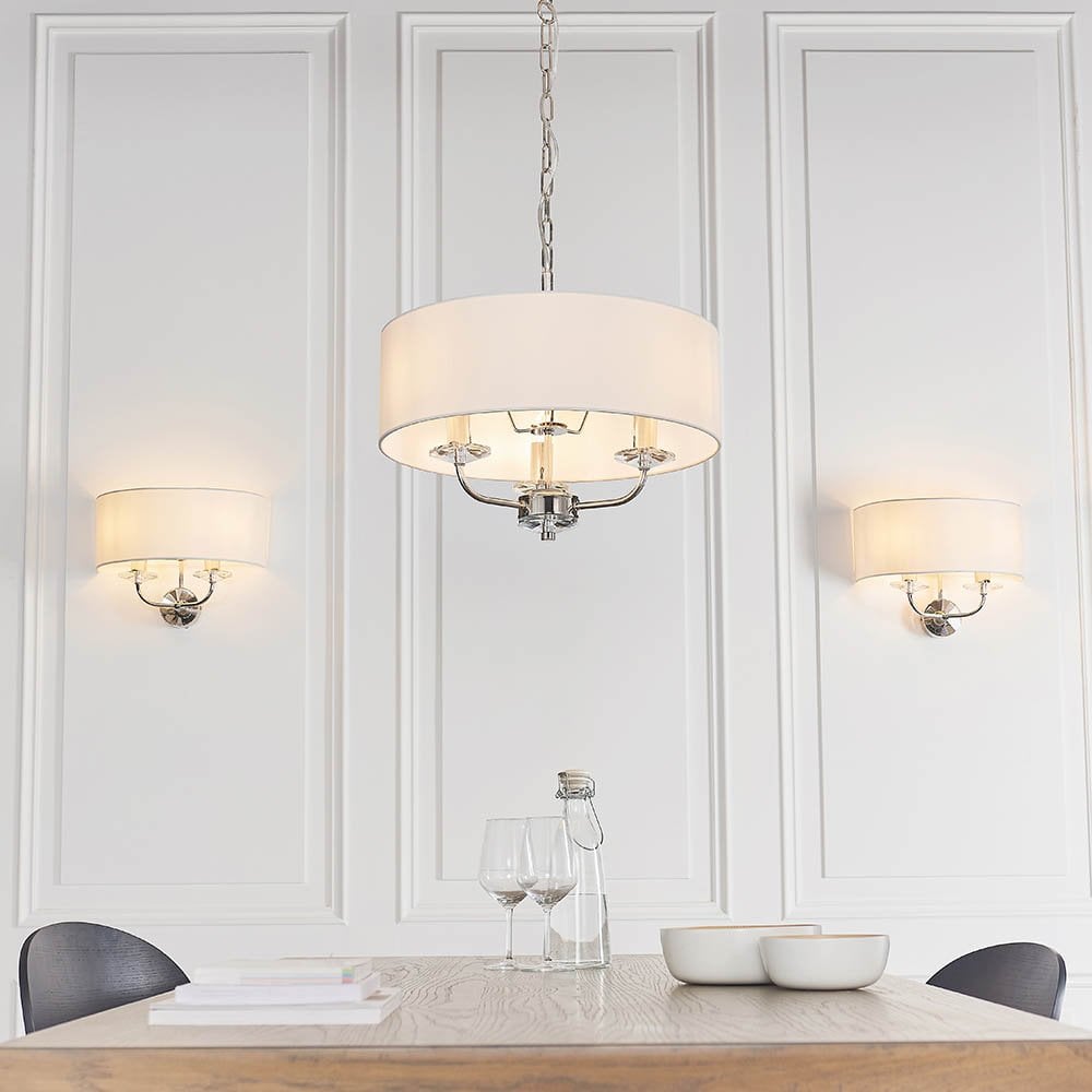 Nixon 3 Light Ceiling Pendant in Nickel Finish