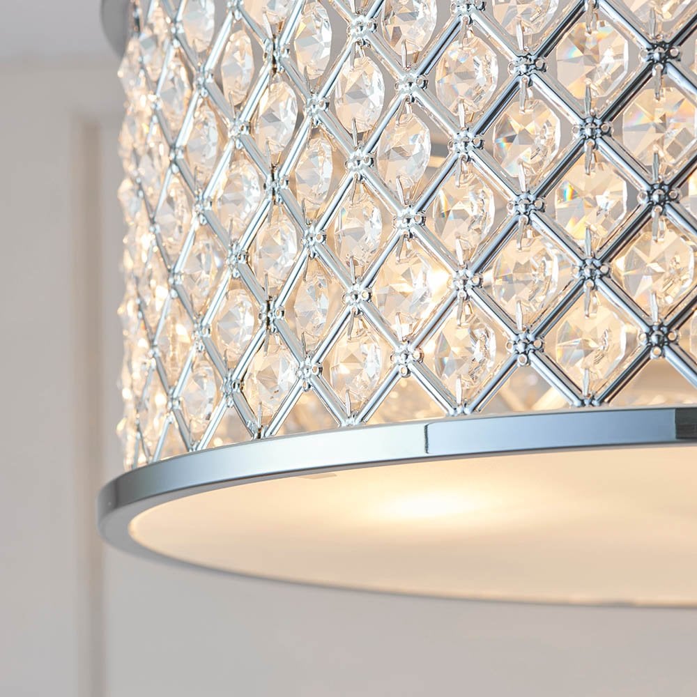Hudson 3 Light Semi-Flush in Chrome