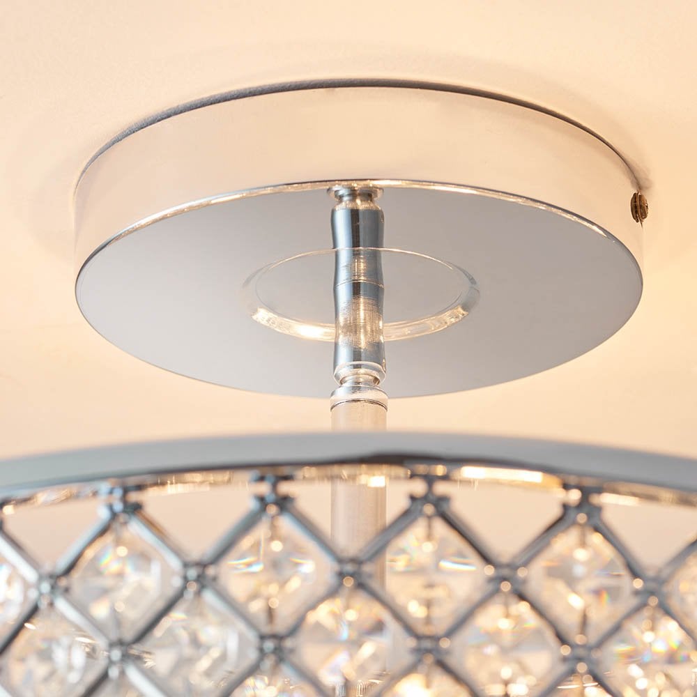Hudson 3 Light Semi-Flush in Chrome