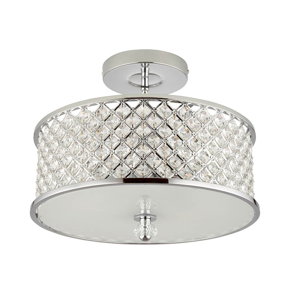 Hudson 3 Light Semi-Flush in Chrome