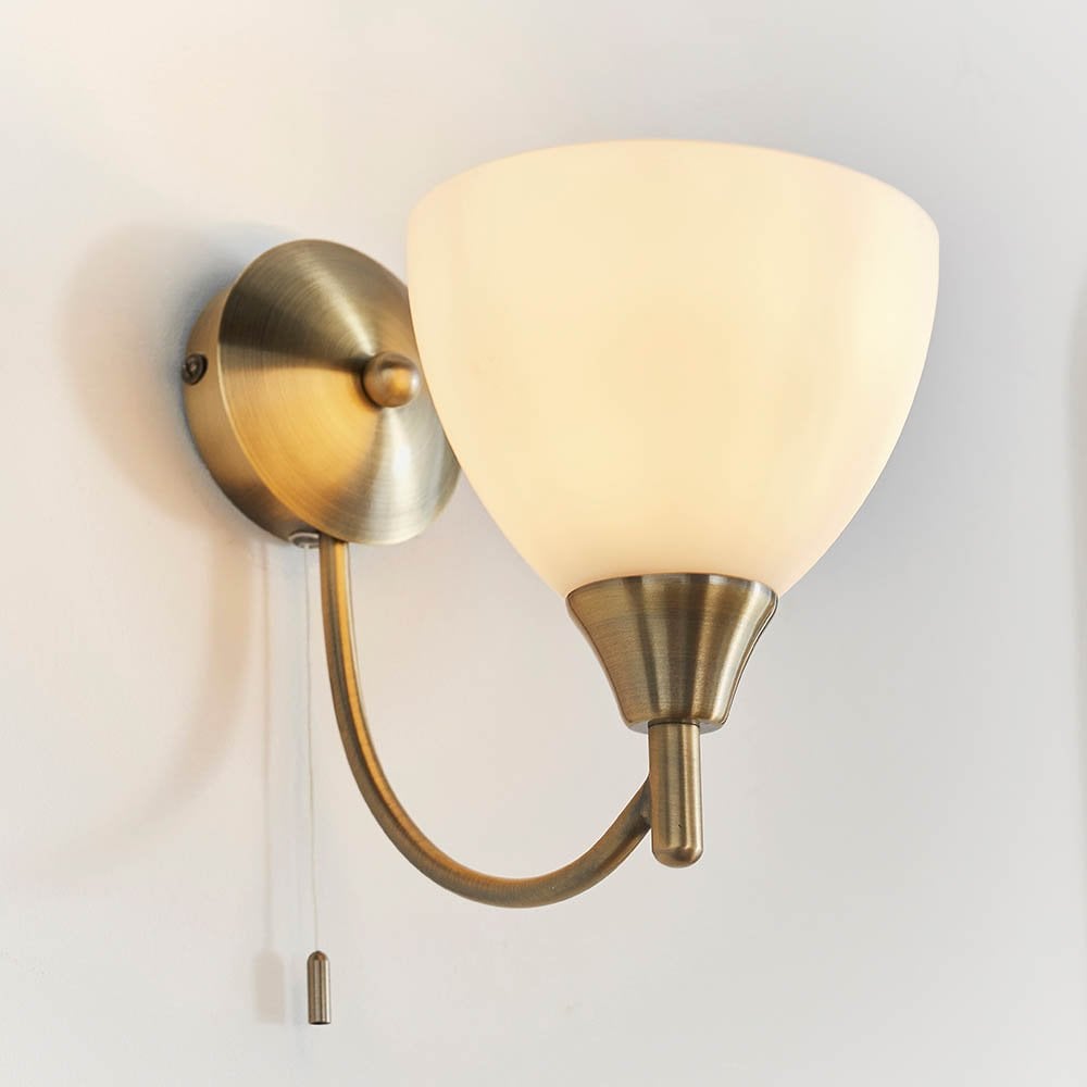 Alton Wall Light in Antique Brass