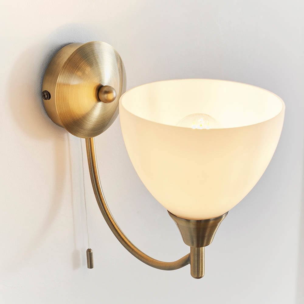 Alton Wall Light in Antique Brass