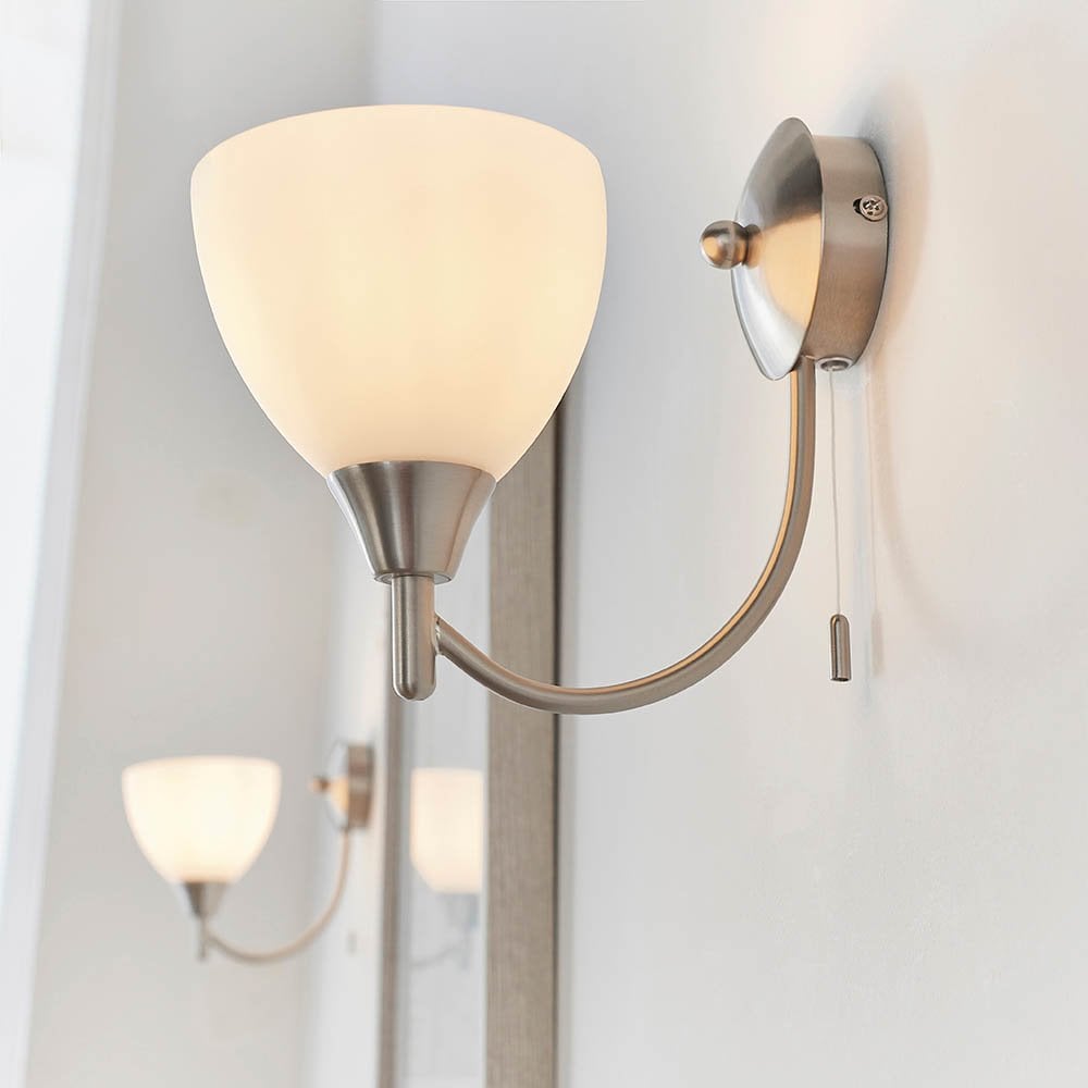Alton Wall Light in Satin Chrome