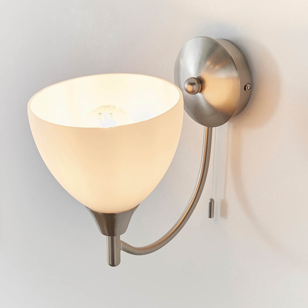 Alton Wall Light in Satin Chrome