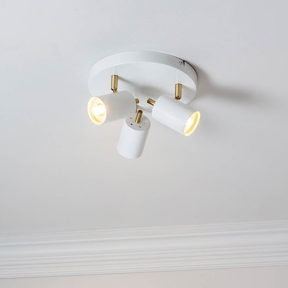 Gull Round Plate Mounted in White Finish