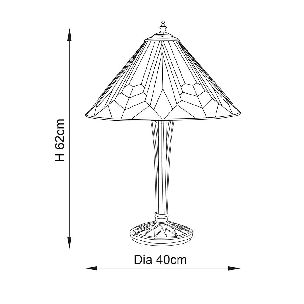 Astoria Large Table Lamp Tiffany Style