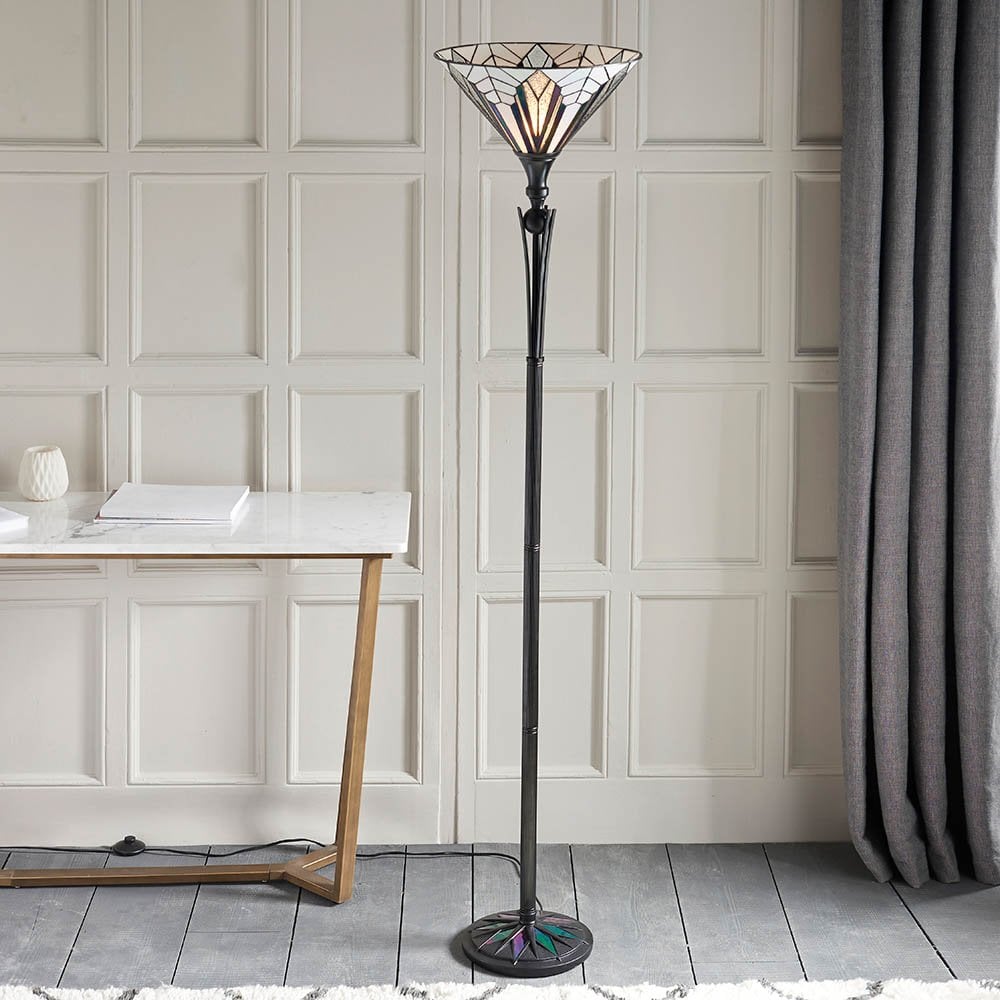 Astoria Uplighter Floor Lamp Tiffany Style