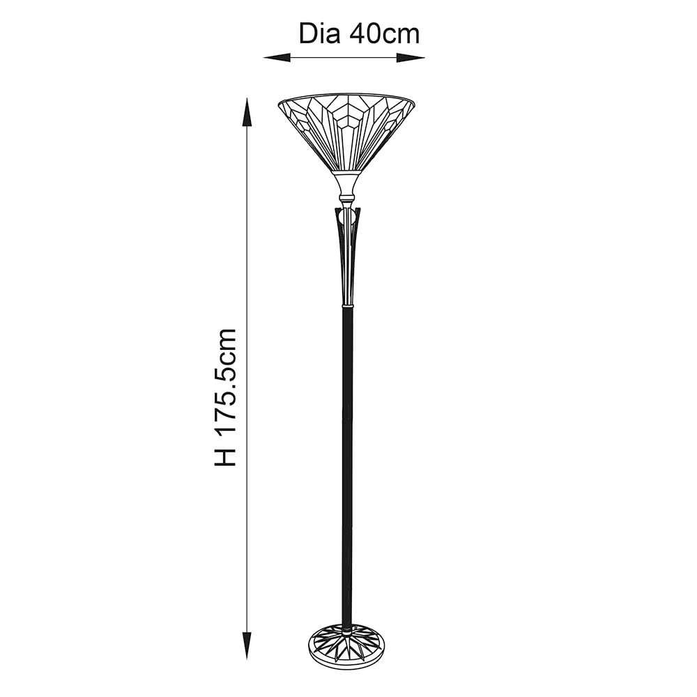 Astoria Uplighter Floor Lamp Tiffany Style